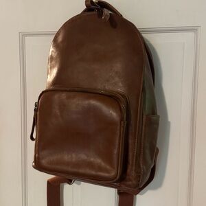 Able Brown Leather Backpack